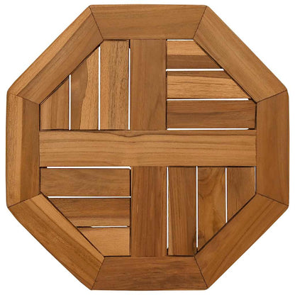 Tischplatte 40x40x2,5 cm Achteckig Massivholz Teak