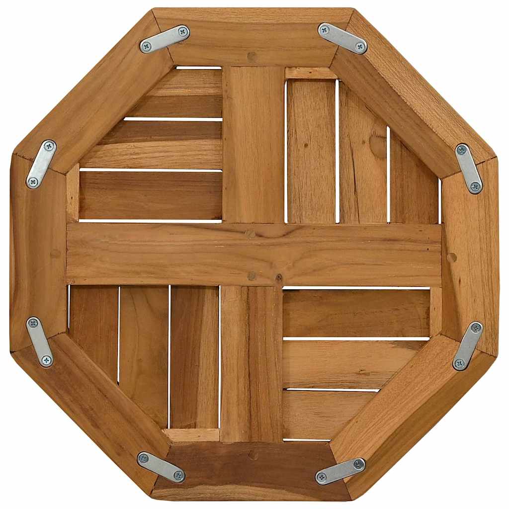 Tischplatte 40x40x2,5 cm Achteckig Massivholz Teak