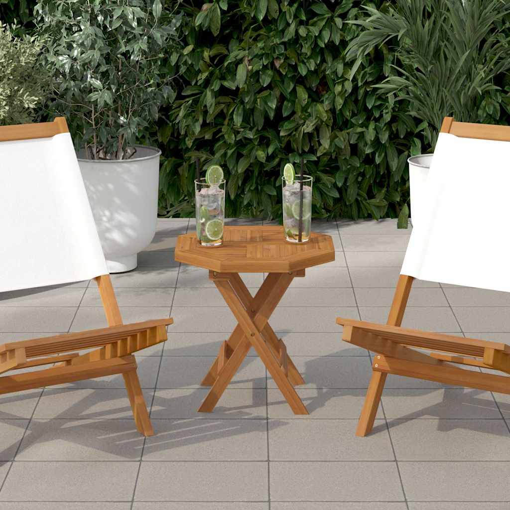 Tischplatte 40x40x2,5 cm Achteckig Massivholz Teak