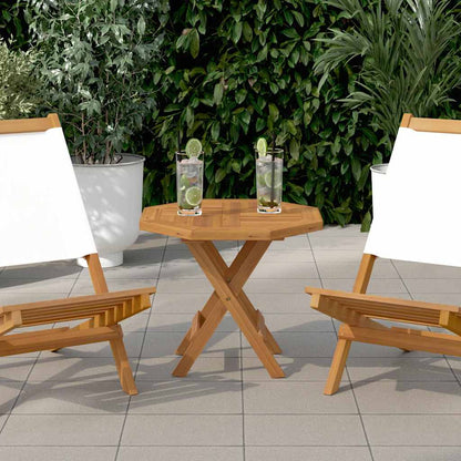 Tischplatte 50x50x2,5 cm Achteckig Massivholz Teak