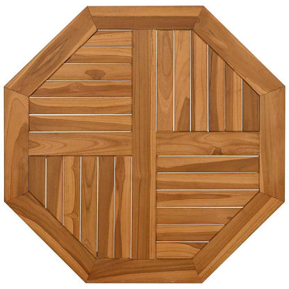 Tischplatte 70x70x2,5 cm Achteckig Massivholz Teak