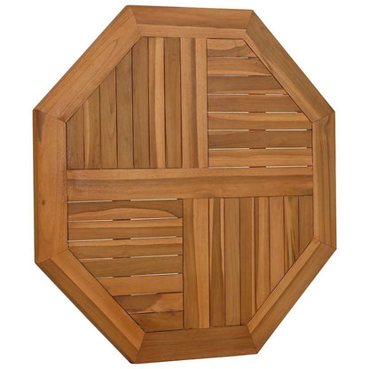 Tischplatte 80x80x2,5 cm Achteckig Massivholz Teak