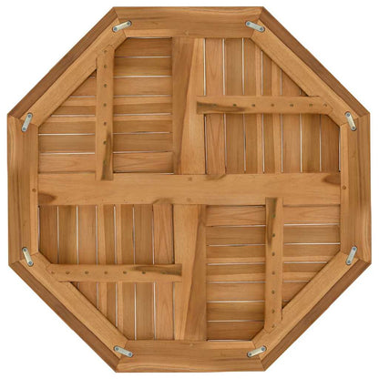 Tischplatte 80x80x2,5 cm Achteckig Massivholz Teak