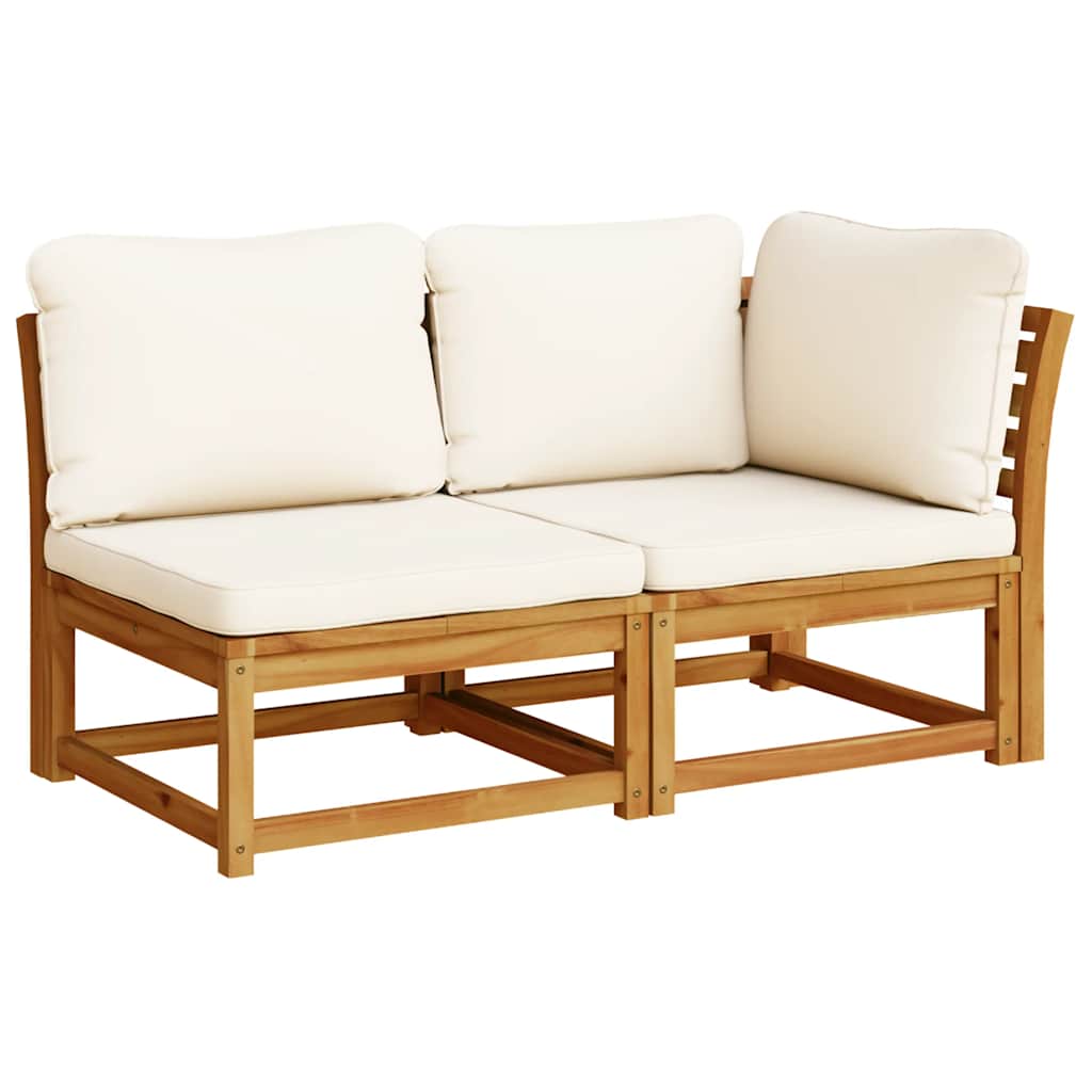 10-tlg. Garten-Lounge-Set mit Kissen Massivholz Akazie