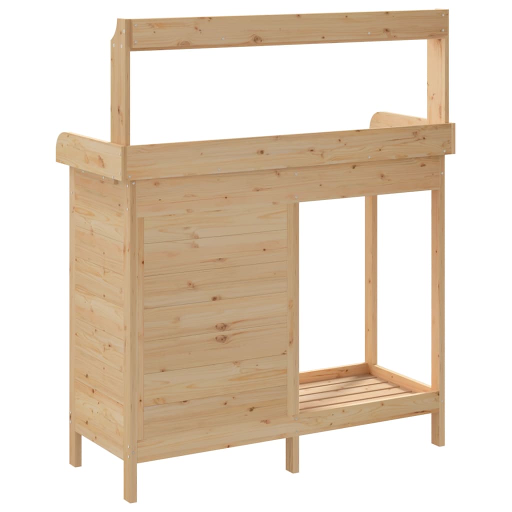 Table à plantes avec armoire 110,5x45x124,5 cm en bois de sapin massif