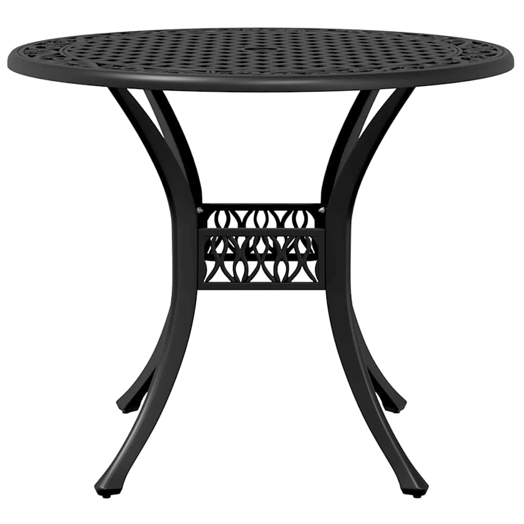3-tlg. Bistro-Set Schwarz Aluminiumguss
