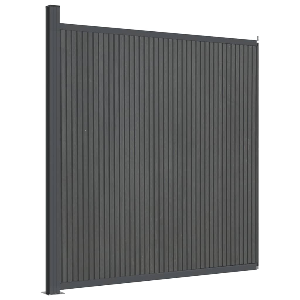 Zaunelement WPC Grau 173x186 cm