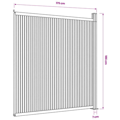 Zaunelement WPC Grau 173x186 cm