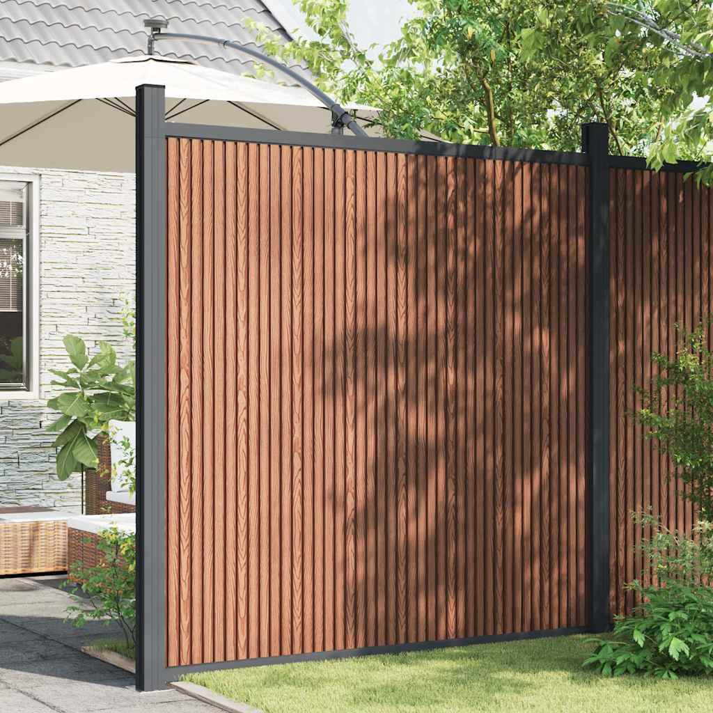 Zaunelement WPC Braun 180x186 cm