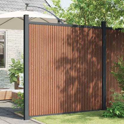 Zaunelement WPC Braun 180x186 cm