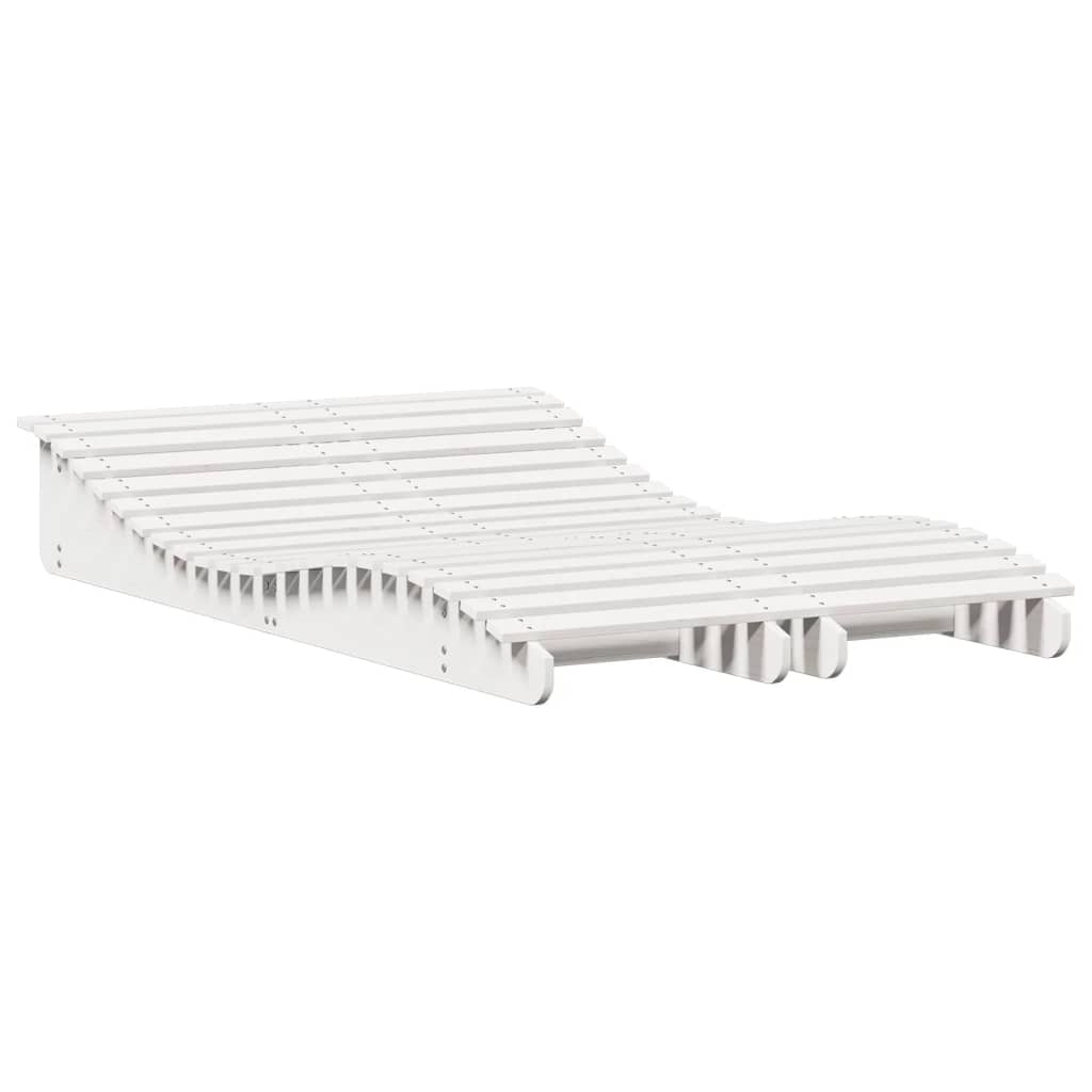 Chaises longues 2 pcs. Blanc 205x60x31,5 cm bois de pin massif