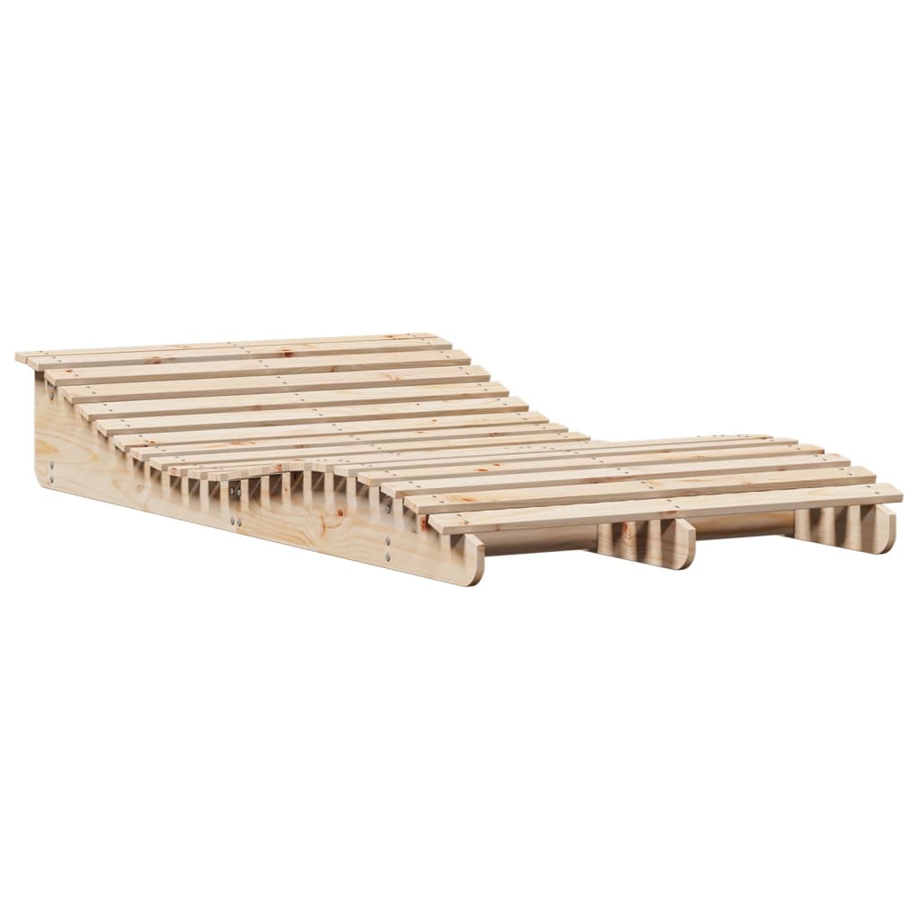 Sun lounger 205x110x31.5 cm solid pine wood