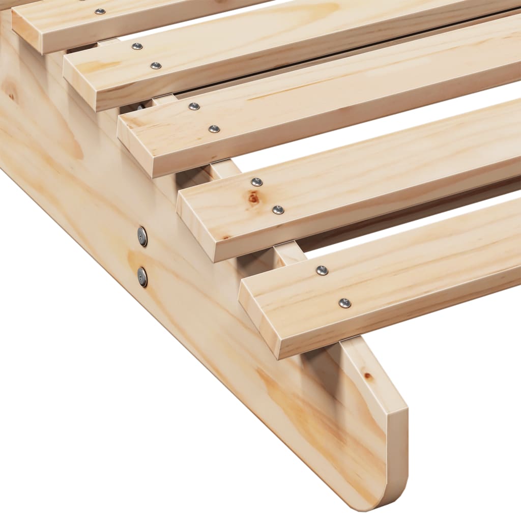 Sun lounger 205x110x31.5 cm solid pine wood