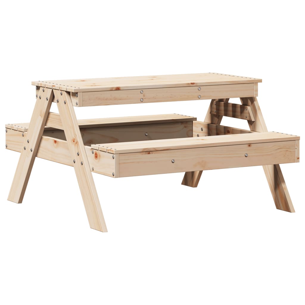 Table de pique-nique pour enfants 88x97x52 cm en bois de pin massif