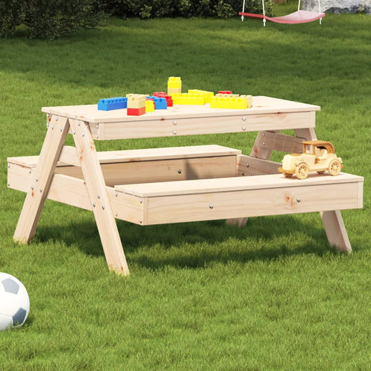 Table de pique-nique pour enfants 88x97x52 cm en bois de pin massif