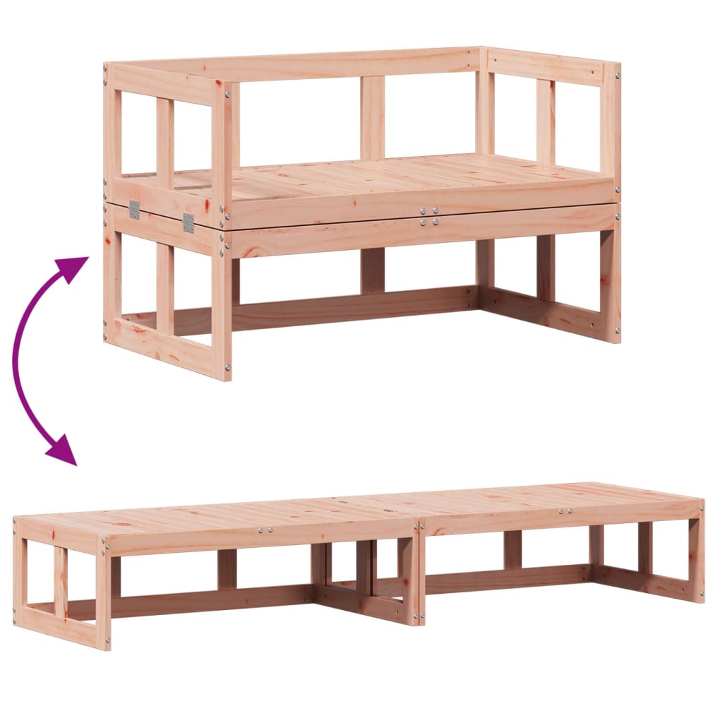 Canapé de jardin 2 en 1 extensible en bois de Douglas massif