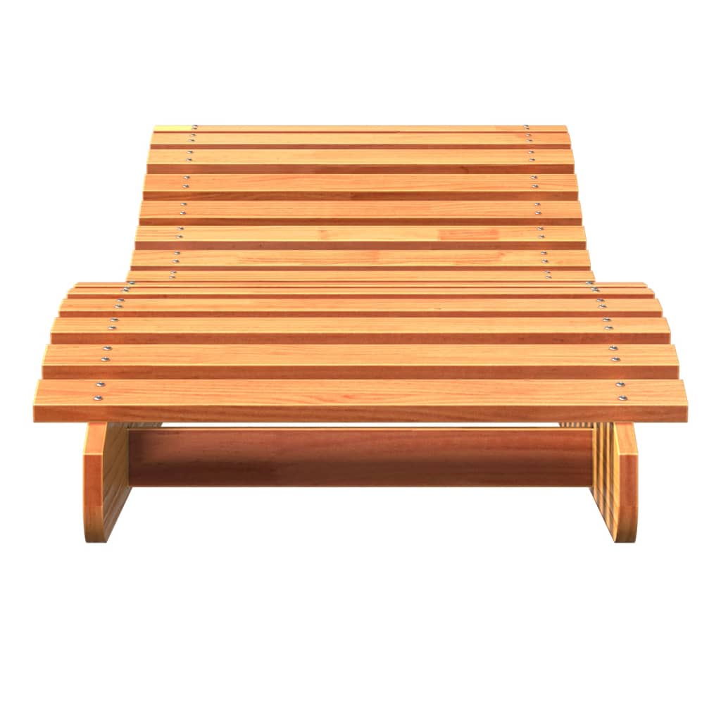 Bain de soleil wax marron 205x60x31,5 cm bois de pin massif