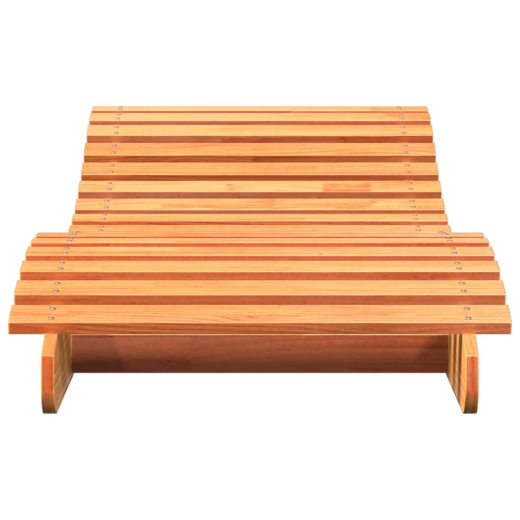 Bain de soleil wax marron 205x70x31,5 cm bois de pin massif