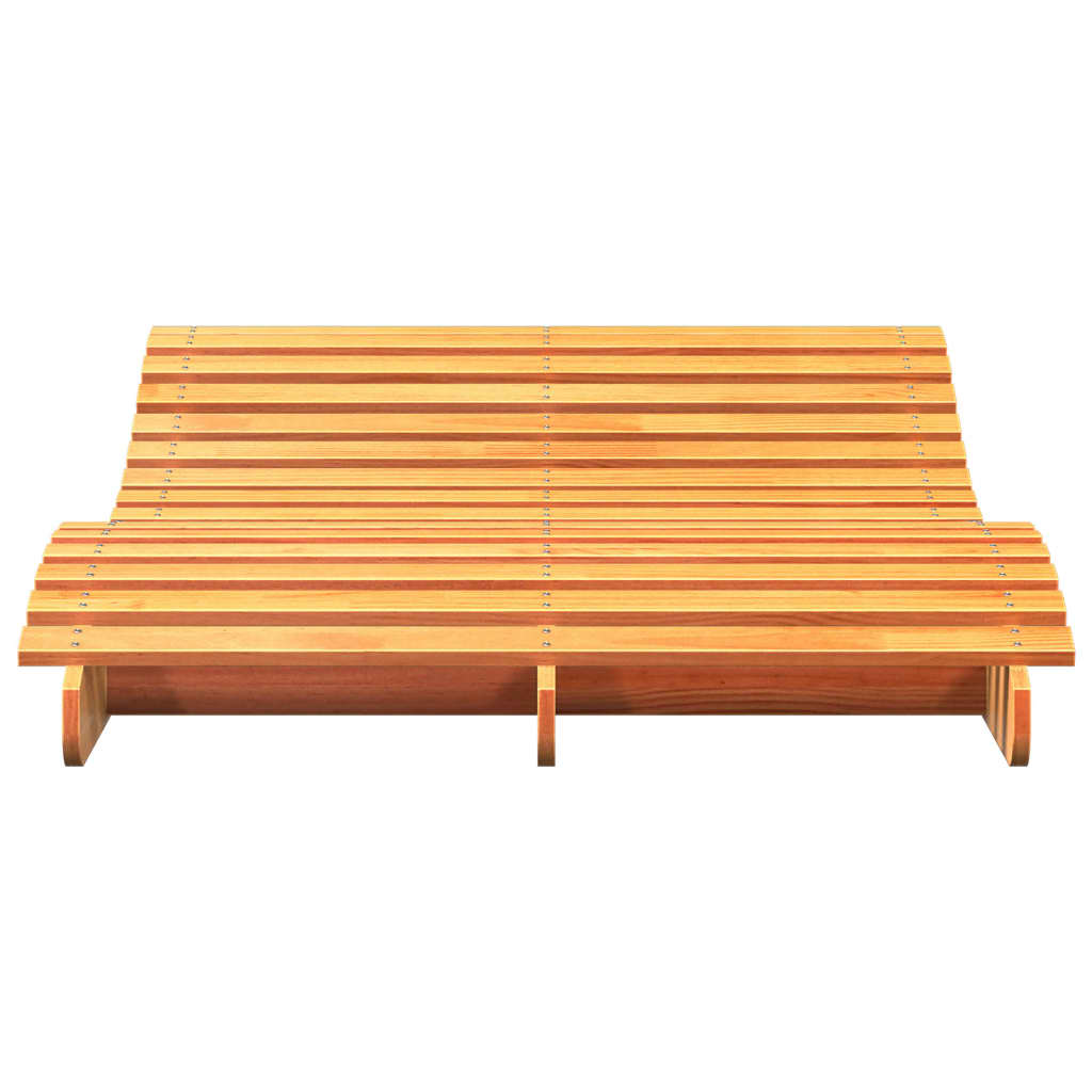 Bain de soleil wax marron 205x110x31,5 cm bois de pin massif