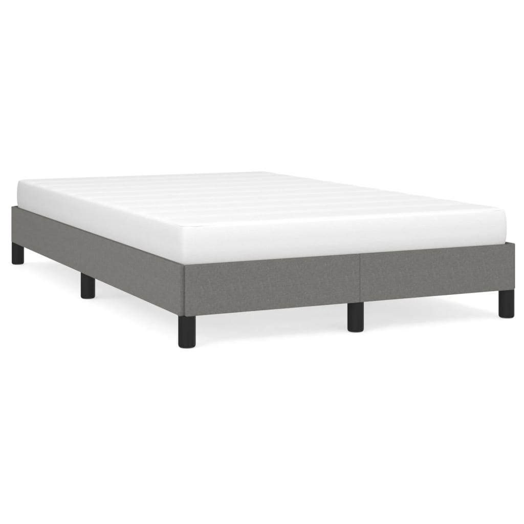 Bettgestell ohne Matratze Dunkelgrau 120x190 cm Stoff