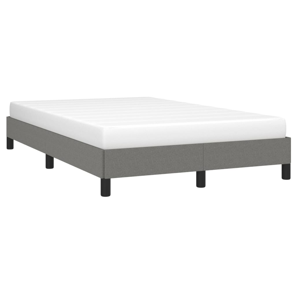 Bettgestell ohne Matratze Dunkelgrau 120x190 cm Stoff