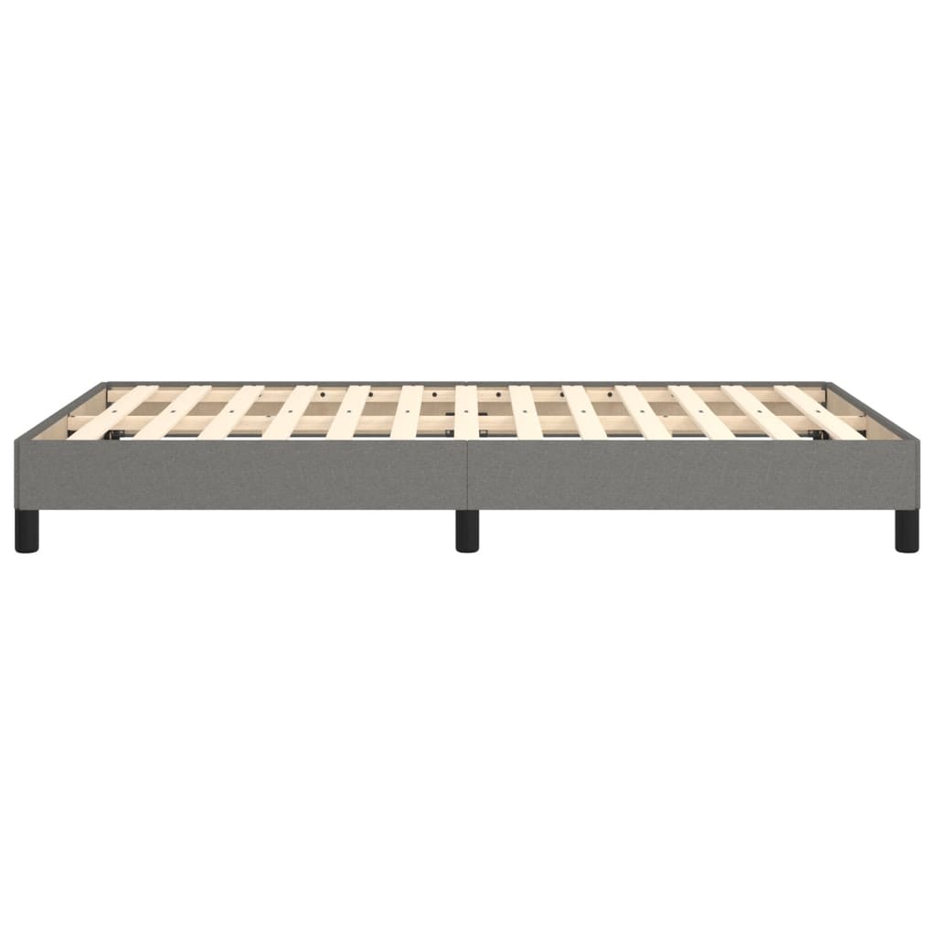Bettgestell ohne Matratze Dunkelgrau 120x190 cm Stoff