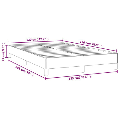 Bettgestell ohne Matratze Dunkelgrau 120x190 cm Stoff