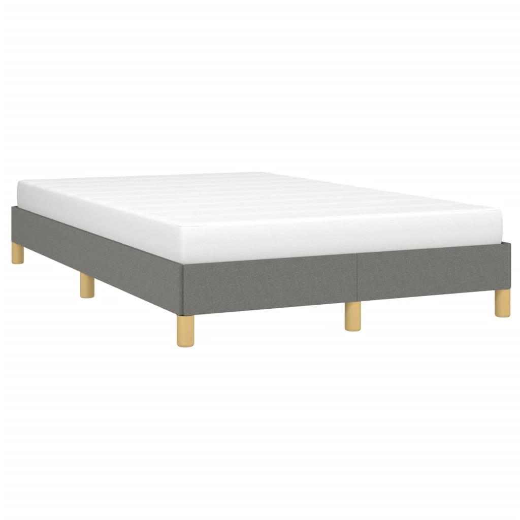 Bettgestell ohne Matratze Dunkelgrau 120x190 cm Stoff