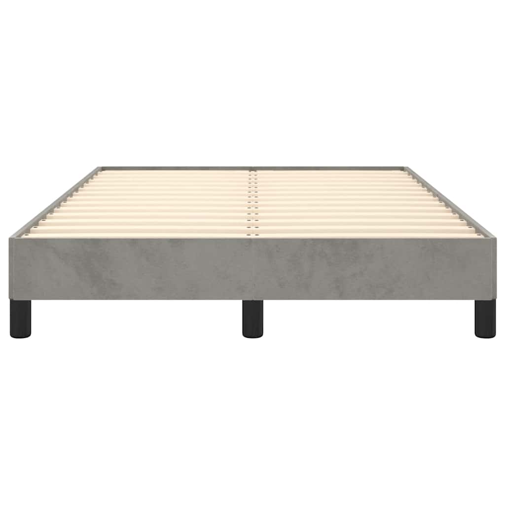 Bettgestell ohne Matratze Hellgrau 120x190 cm Samt