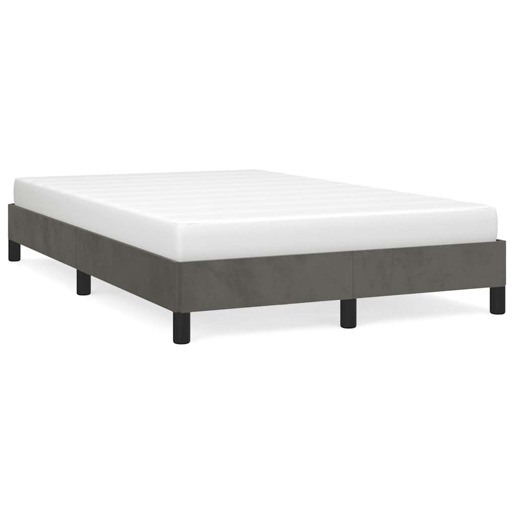 Bettgestell ohne Matratze Dunkelgrau 120x190 cm Samt