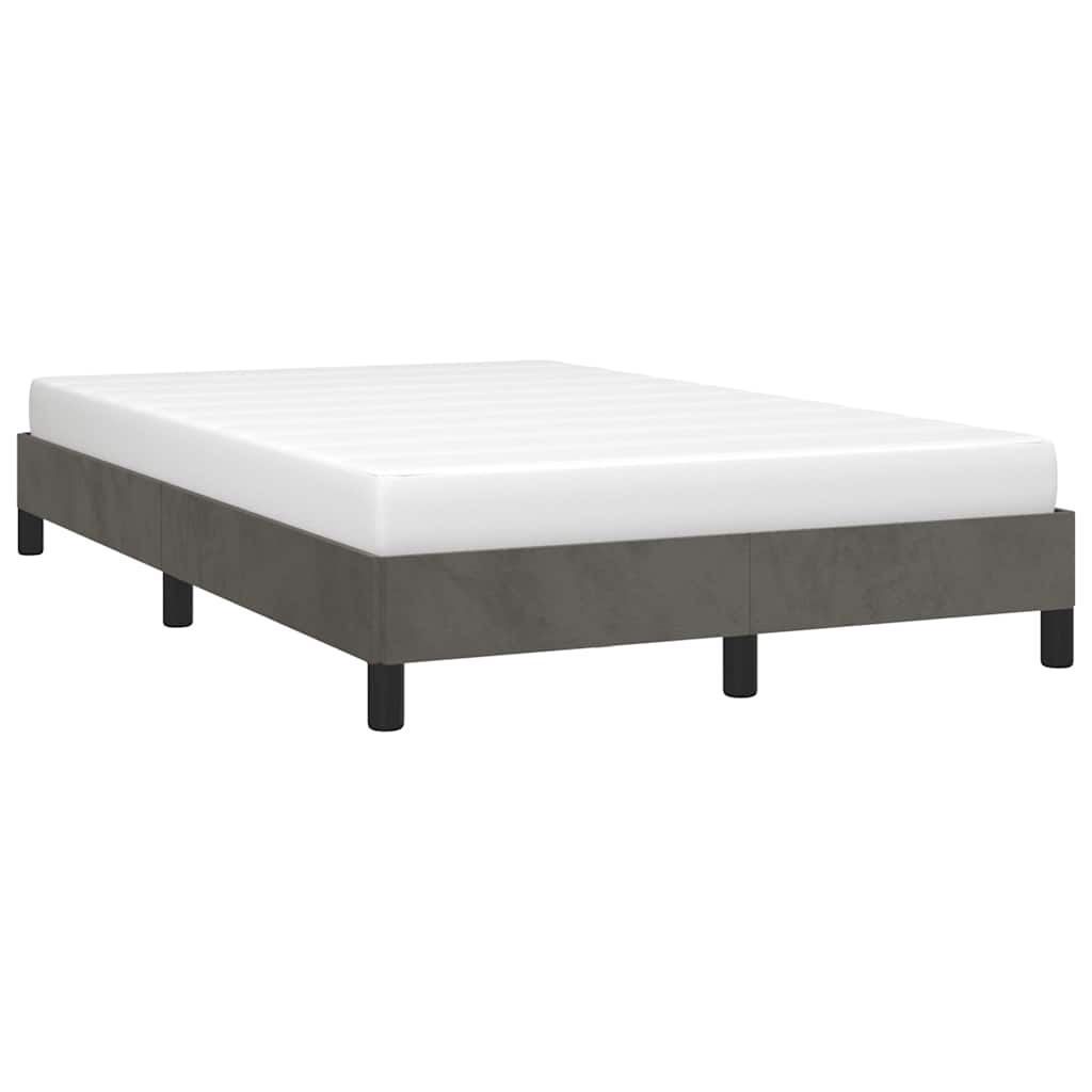 Bettgestell ohne Matratze Dunkelgrau 120x190 cm Samt
