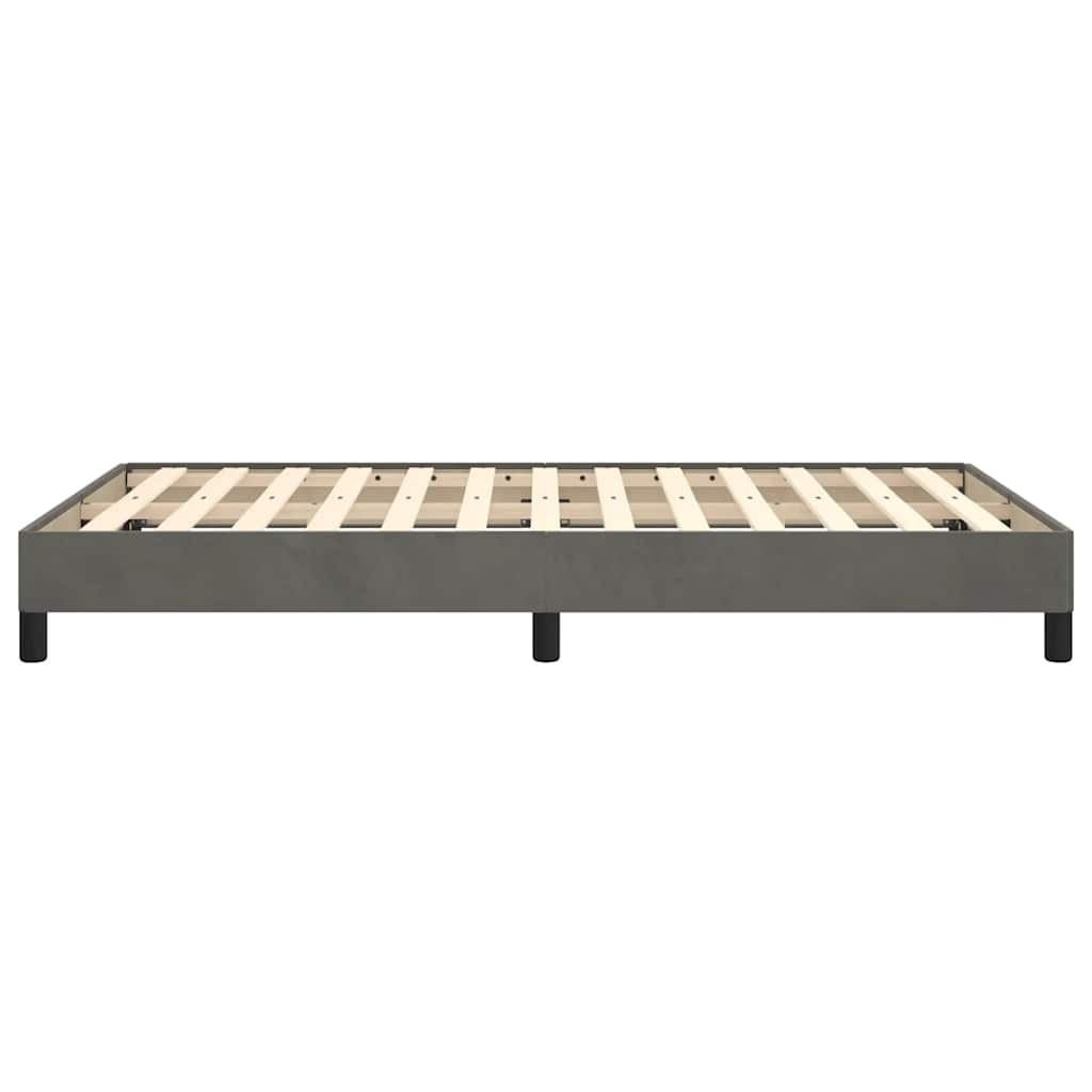 Bettgestell ohne Matratze Dunkelgrau 120x190 cm Samt