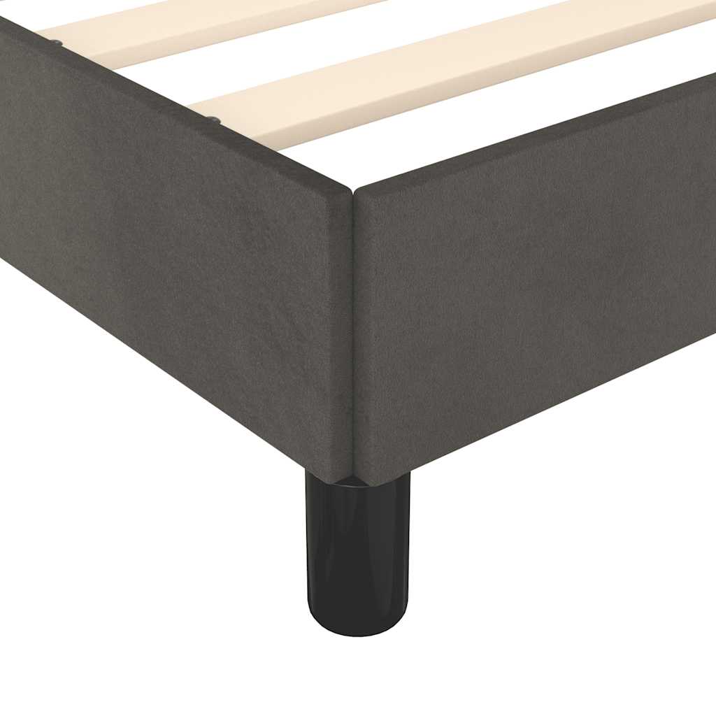Bettgestell ohne Matratze Dunkelgrau 120x190 cm Samt