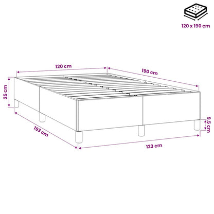 Bettgestell ohne Matratze Dunkelblau 120x190 cm Samt
