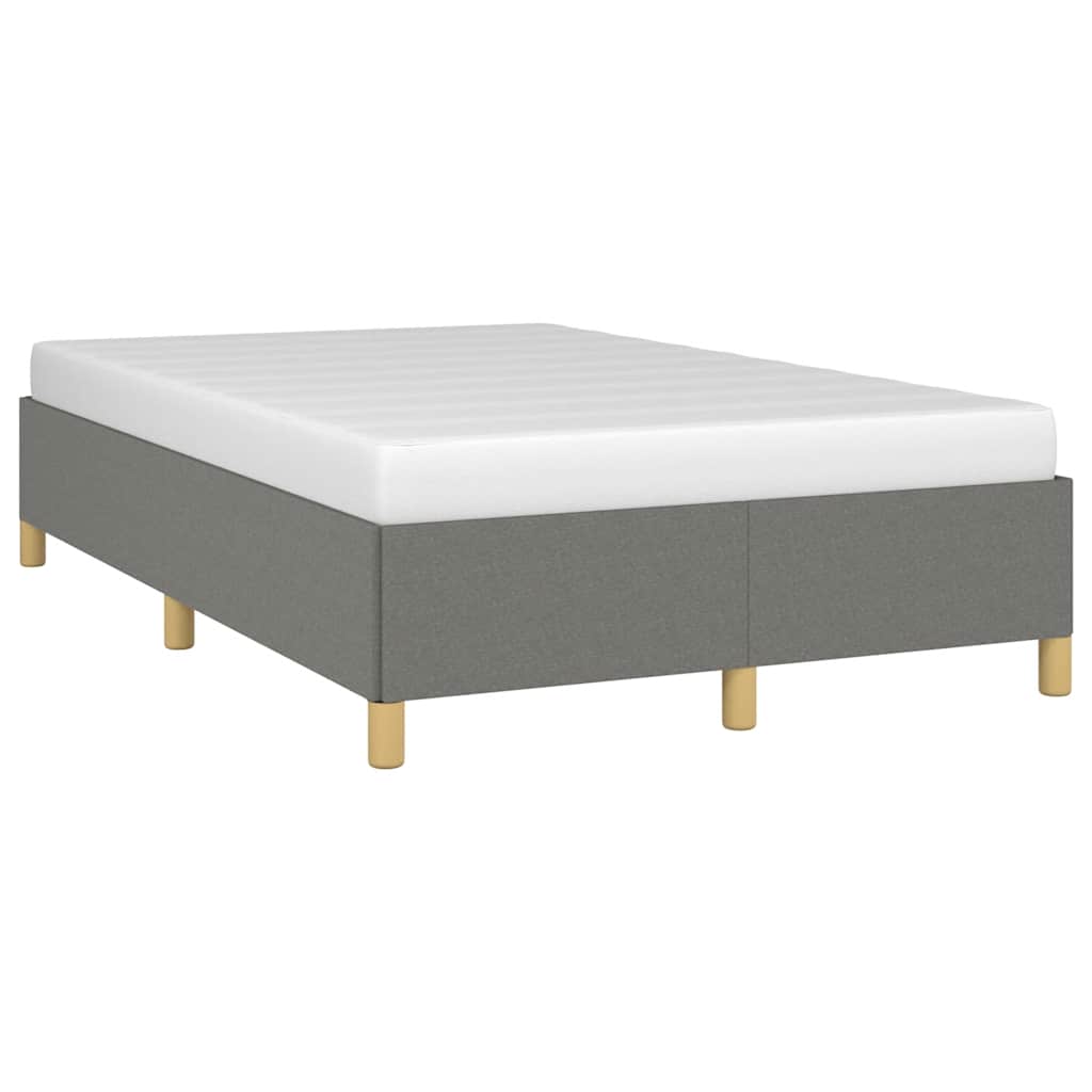 Bettgestell ohne Matratze Dunkelgrau 120x190 cm Stoff