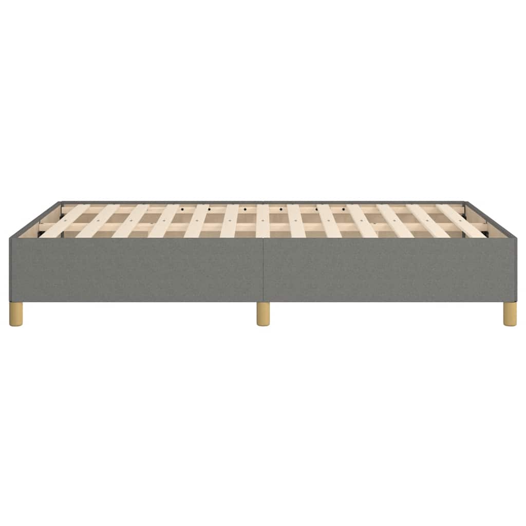 Bettgestell ohne Matratze Dunkelgrau 120x190 cm Stoff
