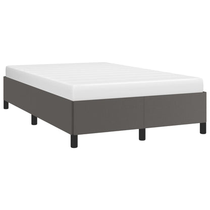 Bettgestell ohne Matratze Grau 120x190 cm Kunstleder