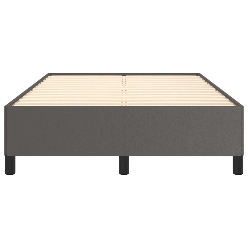 Bettgestell ohne Matratze Grau 120x190 cm Kunstleder