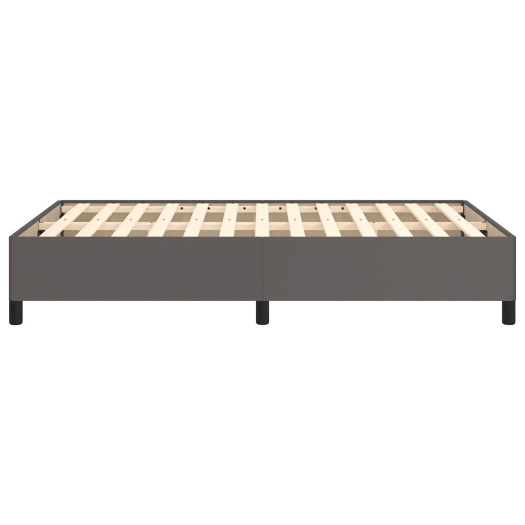 Bettgestell ohne Matratze Grau 120x190 cm Kunstleder
