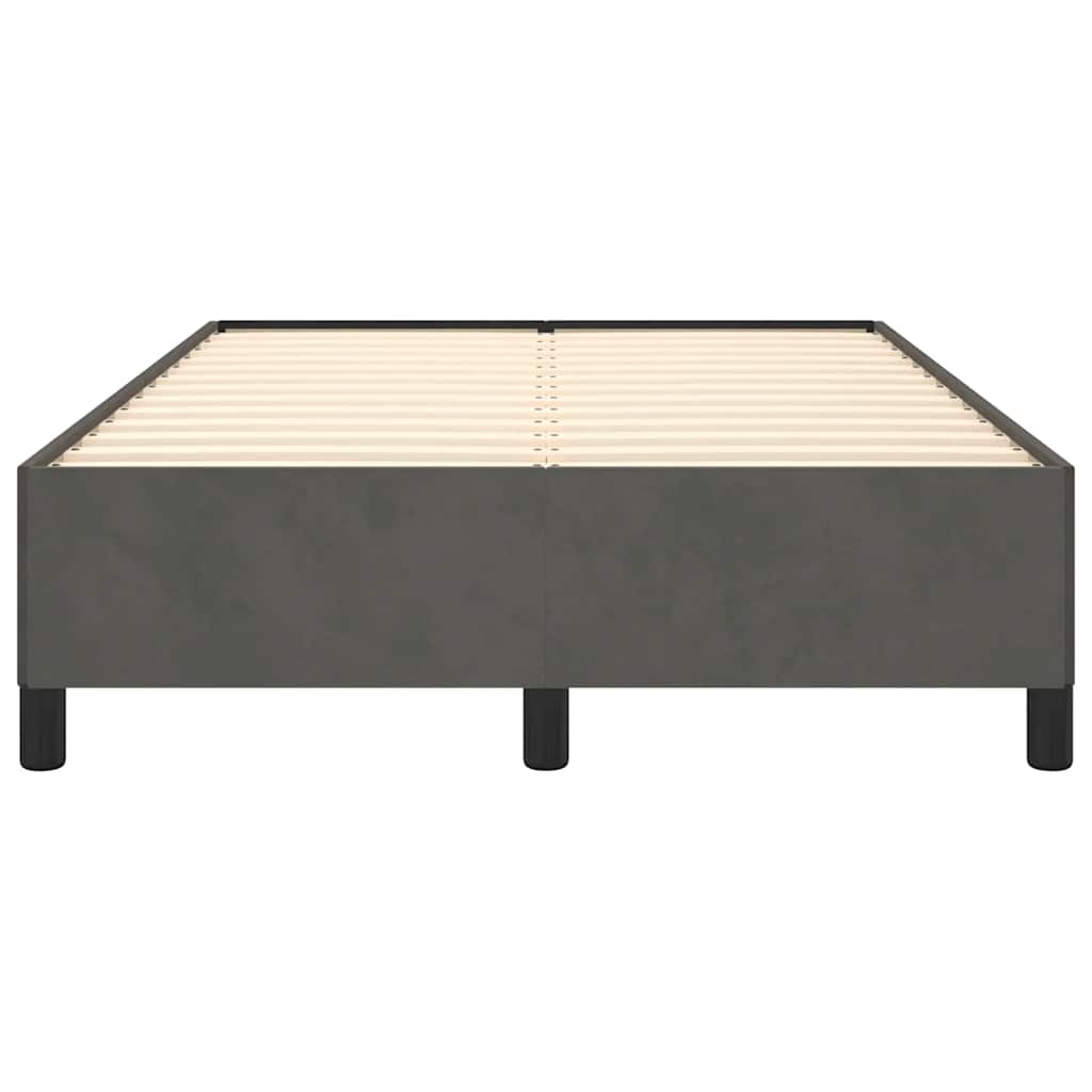 Bettgestell ohne Matratze Dunkelgrau 120x190 cm Samt