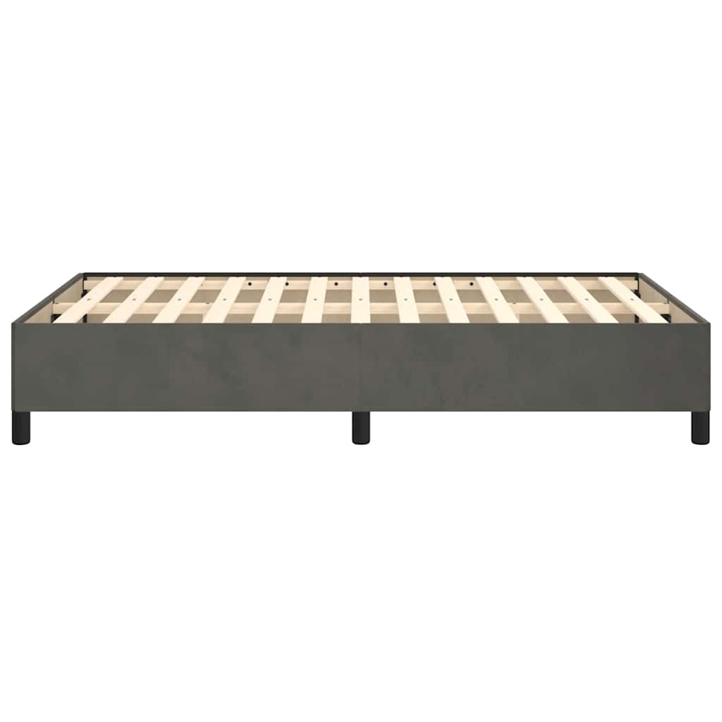 Bettgestell ohne Matratze Dunkelgrau 120x190 cm Samt