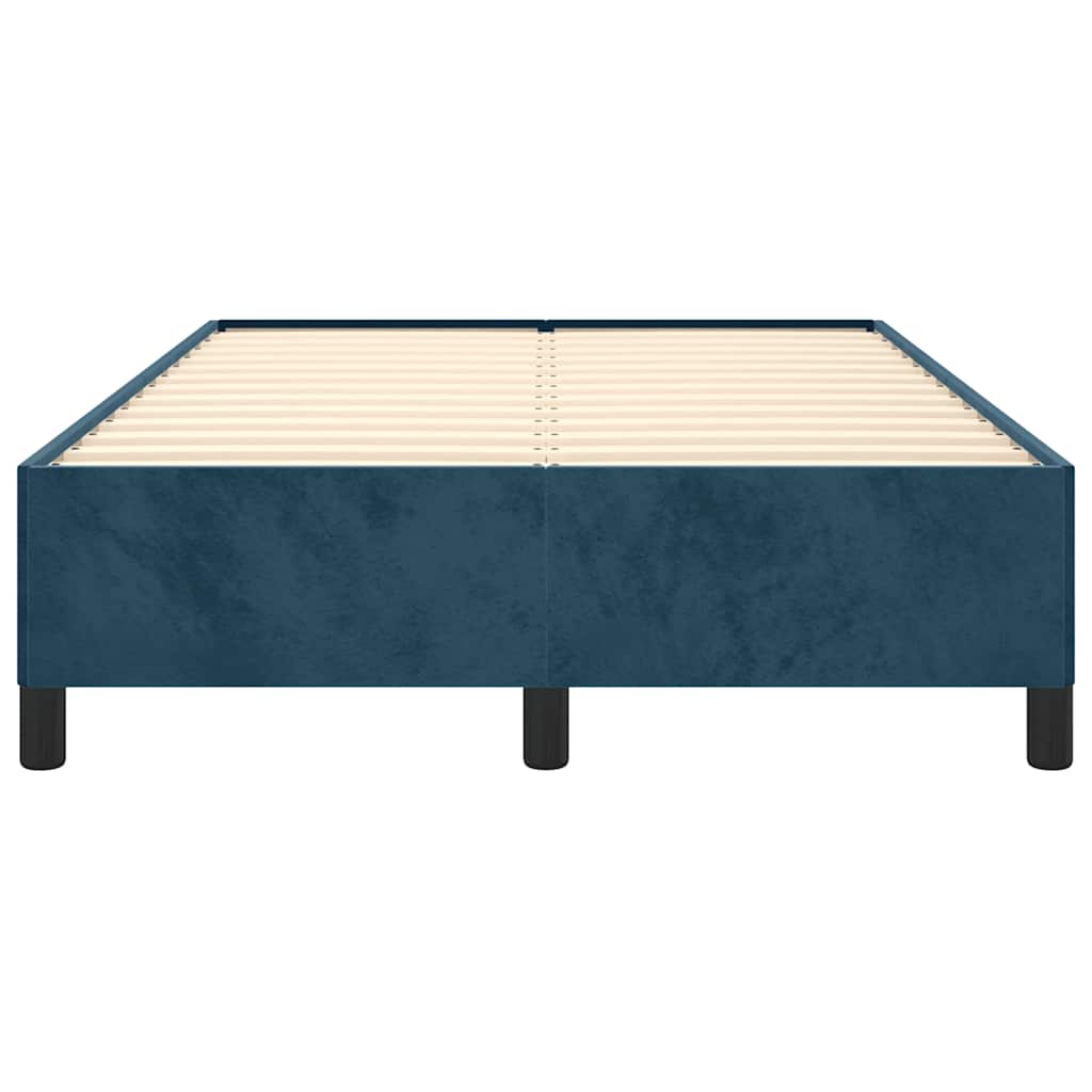 Bettgestell ohne Matratze Dunkelblau 120x190 cm Samt