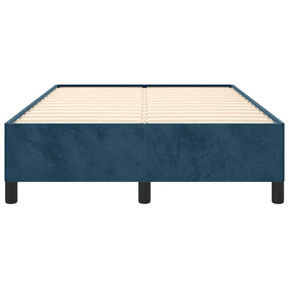 Bettgestell ohne Matratze Dunkelblau 120x190 cm Samt