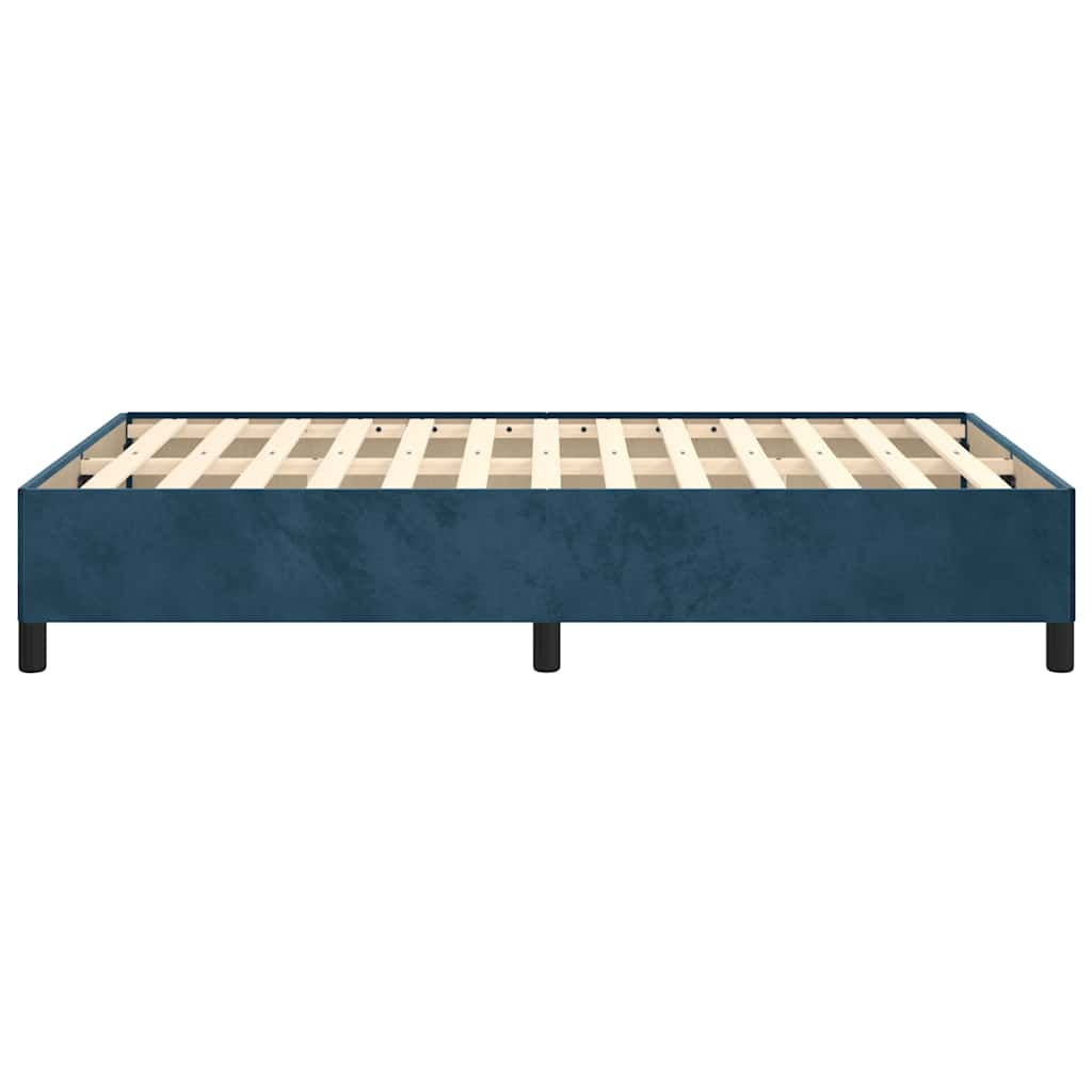 Bettgestell ohne Matratze Dunkelblau 120x190 cm Samt