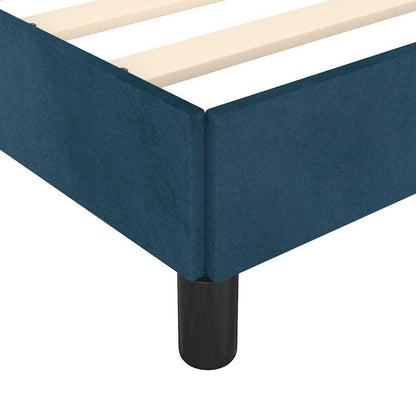 Bettgestell ohne Matratze Dunkelblau 120x190 cm Samt