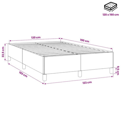 Bettgestell ohne Matratze Rosa 120x190 cm Samt