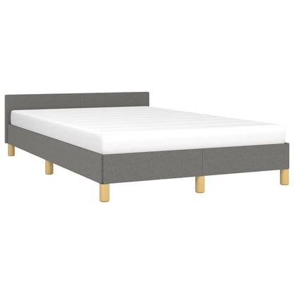 Bettgestell ohne Matratze Dunkelgrau 120x190 cm Stoff