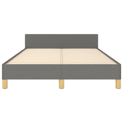 Bettgestell ohne Matratze Dunkelgrau 120x190 cm Stoff