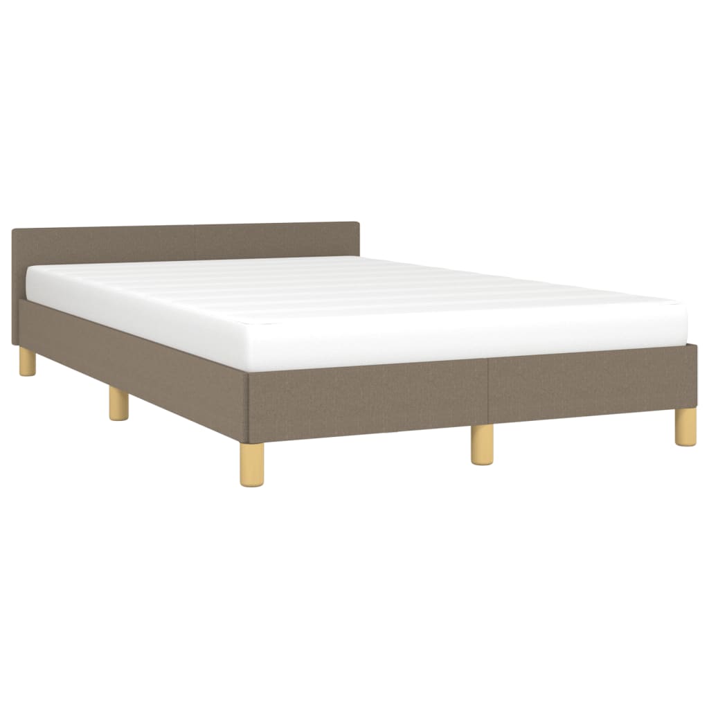 Bettgestell ohne Matratze Taupe 120x190 cm Stoff