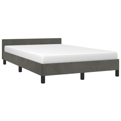 Bettgestell ohne Matratze Dunkelgrau 120x190 cm Samt